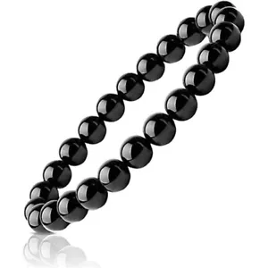 RadEnergy Shungite Bead Bracelet for Men & Women Crystal Jewelry, EMF Protection - Picture 1 of 7