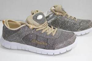 ZAPATILLAS DE TENIS DE ENTRENADOR DE BRILLO DORADO ZAPATILLAS TONY MEJILLAS PEQUEÑAS CON 9,5 ANCHAS ¡RARAS! - Imagen 1 de 8