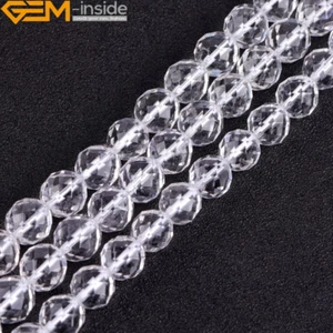 Aaa White Clear Crystal Rock Quartz Natural Stone Round Loose Beads Jewelry 15" - Picture 1 of 72
