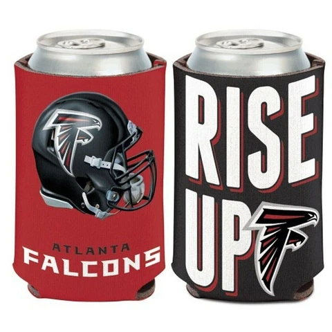 Atlanta Falcons Slogan Design NFL Can Cooler " RISE UP " Cover