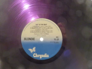 BLONDIE Eat To The Beat CHRYSALIS TRANSLUCENT RUBY RED UK 1ST PRESS LP CDL1225 - Imagen 1 de 18