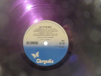 BLONDIE Eat To The Beat CHRYSALIS TRANSLUCENT RUBY RED UK 1ST PRESS LP CDL1225 - Image 1 of 4