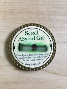 True Dungeon Token - Scroll Abyssal Gift - Gold 2018