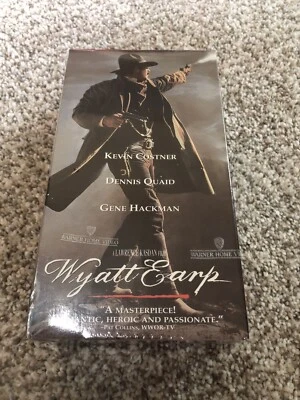 Wyatt Earp Factory Sealed VHS WARNER HOME VIDEO 2 Tapes Costner 1994 - Image 1 of 4