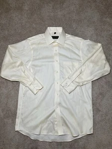 Donald Trump Yellow Stripe Signature Collection Dress Shirt 15 1/2 x 32/33 - Picture 1 of 6