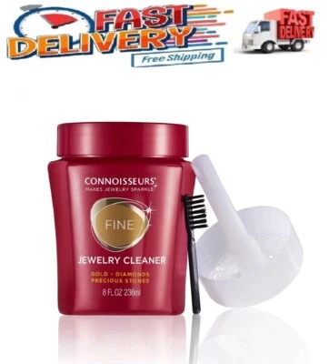 Jewelry Cleaner Solution Safely Clean All Jewelry Gold Silver Diamonds Stones - Image 1 of 4