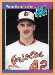 PETE HARNISCH BALTIMORE ORIOLES RATED ROOKIE #44 - DONRUSS CASI NUEVO-COMO NUEVO 1989 - Imagen 1 de 2