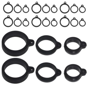 30 Pcs Silikon-Aufhängering Mann Anhänger Ringe Pen-Anti-verlorene Gummi-Ringe - Zdjęcie 1 z 12