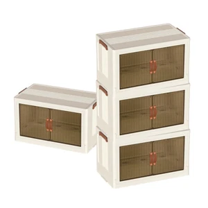 4X 42 L Aufbewahrungsbox mit Deckel Stapelbox Größe stapelbare rollbare Box DHL - Bild 1 von 10