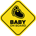 Baby On Board Foot Car Bumper Sticker Decal