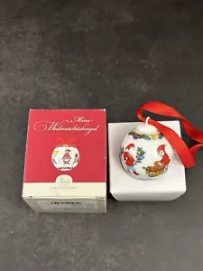 HUTSCHENREUTHER tedesco NATALE ornamento porcellana mini palla rotonda - Foto 1 di 10