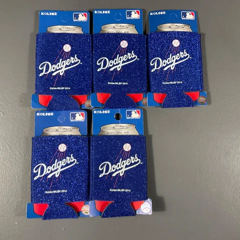 Los Angeles Dodgers MLB Baseball Insulated Bottle Sleeve Blue Team Logo LOT OF 5 Cover