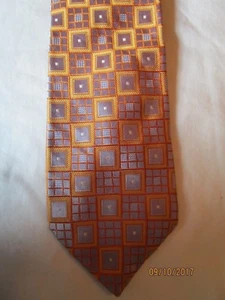 Ike Behar Orange Silk Neck Tie - Picture 1 of 2