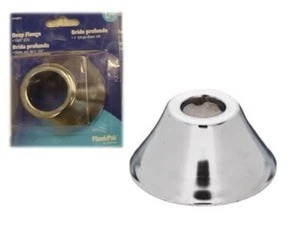 Plumb Pak PP59PC Bath Flange, 1-1/2'' in Dia x 4'' in W, Polished Chrome - Picture 1 of 1