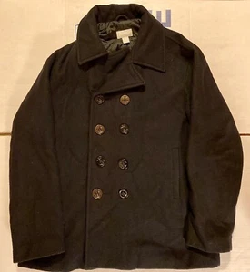 ANTIGUA CHAQUETA CHAQUETÓN AZUL MARINO NEGRA DOBLE BOTONADURA PARA HOMBRE BOTONES MEZCLA DE LANA - Imagen 1 de 6