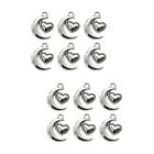  20pcs Alloy Heart and Moon Pendants Charms DIY Jewelry Making Accessory for