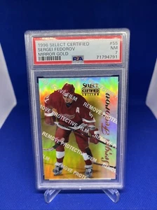 1996-97 Select Certified Sergei Fedorov #55 Mirror Gold /30 PSA 7 NM - Picture 1 of 13