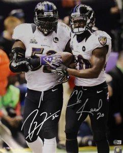 Ray Lewis & Ed Reed Autographed Baltimore Ravens 16x20 Photo Beckett 38891 - Picture 1 of 4