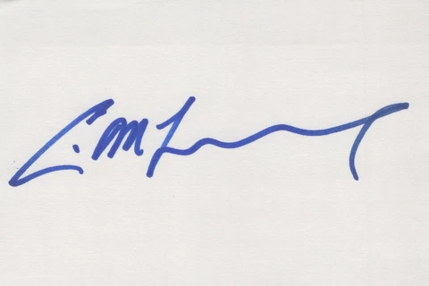 Eric McCormack signed 4x6 index card Cover