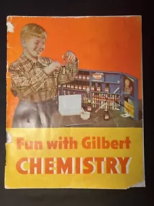 1946 Spaß mit Gilbert Chemie Buch Wissenschaft Chemische Theorie Sauerstoff Wasserstoff - Bild 1 von 8