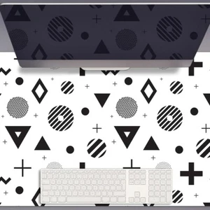 Desk Mat Top Large Pad Protector Home Keyboard 90x45 Geometric patterns - Afbeelding 1 van 4