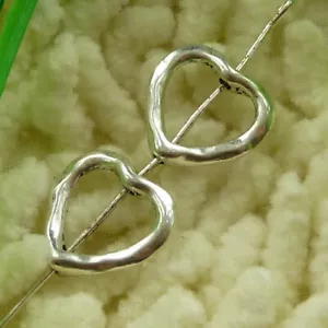 360 piezas espaciadores de corazón de plata tibetana 14X14MM S2884 HAZLO TÚ MISMO fabricación de joyas - Imagen 1 de 6