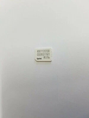 Sprint Boost Virgin Mobile Nano Sim Card ICCID LG Tribute HD LS676 80.01a Sims - Image 1 of 2