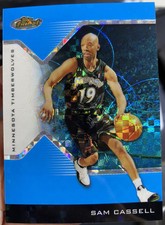 2005-06 Topps Finest Sam Cassell 21/25 Minnesota Timberwolves Blue X-fractor #93