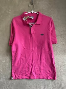 Nike Casual Polo T-Shirts Top Size L Womens Pink Logo Short Sleeve Sports - Picture 1 of 11