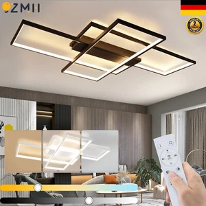 40W LED Deckenleuchte Wohnzimmer Modern Deckenlampe Dimmbar Fernbedienung 100cm - Bild 1 von 16