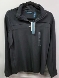 SUÉTER PERRY ELLIS, S, negro, cuarto de cremallera para hombre - Imagen 1 de 3