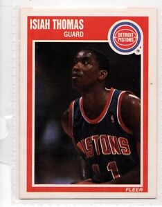 1989-90 Fleer Basketball Card #50 Isiah Thomas - Detroit Pistons - Set Break
