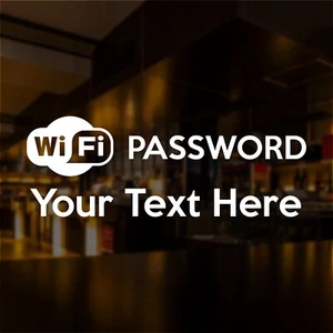 WiFi Password Vinyl Decal Sticker - Bars Pubs Business Internet - Picture 1 of 5