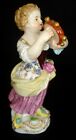 ANTYCZNA 19-wieczna figurka miśnieńska dziewczyna grająca tamburyn model #21