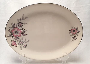 Queen Anne China Royal Monarch Holland Pink Floral Serving Platter 13" - Picture 1 of 4