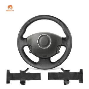 MEWANT PU Leather Steering Wheel Wrap for Renault Megane 2 Kangoo Grand Scenic - Imagen 1 de 9