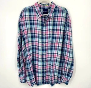 Camisa Tommy Bahama Ramario a Cuadros 100% Lino Manga Larga Para Hombre Talla XL Azul Rosa - Imagen 1 de 19