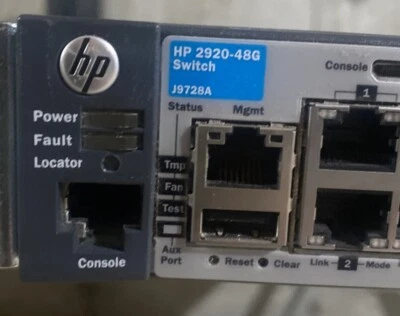 HP J9728A#ABA 2920-48G 48-Ports Rack-Mountable Ethernet Switch Tested - Image 1 of 2