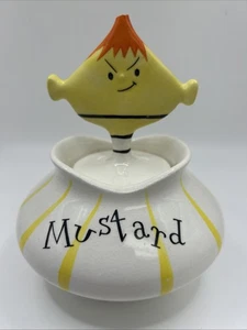 Tarro de condimento mostaza Holt Howard Pixieware 1958 *como está ver fotos* - Imagen 1 de 5