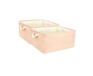 Fabric Storage Baskets with Rope Handles for Shelves, Decorative Closet - Picture 1 of 8