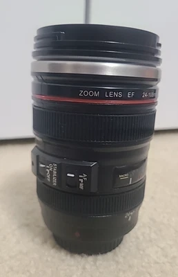 Camera Lens 12 Oz Coffee Mug Stainless Interior Cup with Screw Lid, Photography - Image 1 of 4