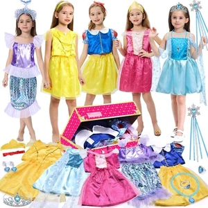 Princess Dress Up Clothes for Girls, Princess Dress Up Trunk for Girl, 5 Sets... - Picture 1 of 7