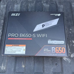 MSI PRO B650-S WIFI AM5 AMD B650 PCIe 4.0 Wi-Fi 6E ATX Motherboard NEW - Picture 1 of 3