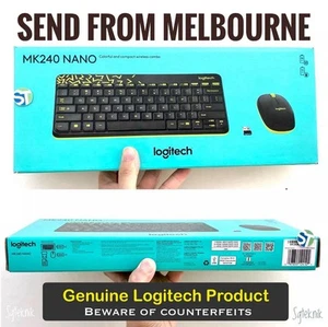 NEW Logitech MK240 Nano 2.4G Wireless Keyboard and Mouse Combo Portable Set - Picture 1 of 11
