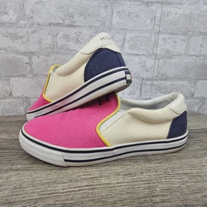 TOMMY HILFIGER Pink /White/ Navy OAKLYN Slip on Sneakers Size 8M - Picture 1 of 8