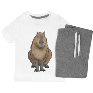 'Sitting Capybara' Kids Nightwear / Pyjama Set (KP029193) - Picture 1 of 10