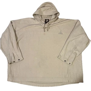 Vintage Nike ACG Sweater Mens LARGE Cream Hoodie Fleece Pullover Y2K Baggy - Picture 1 of 7