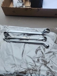 Snap-on Tools USA 3pc 12pt SAE Offset Box Wrenches 1/4-3/8, 1/2-9/16, 5/8-3/4 - Foto 1 di 4