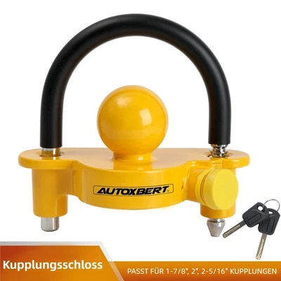 Kupplungsschloss für Anhänger Anhängerschloss Diebstahlsicherung Diebstahlschutz - Bild 1 von 4