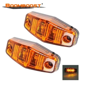 General wide warning light amber yellow 12V 10-30V truck side light 2LED 8pcs - Picture 1 of 13